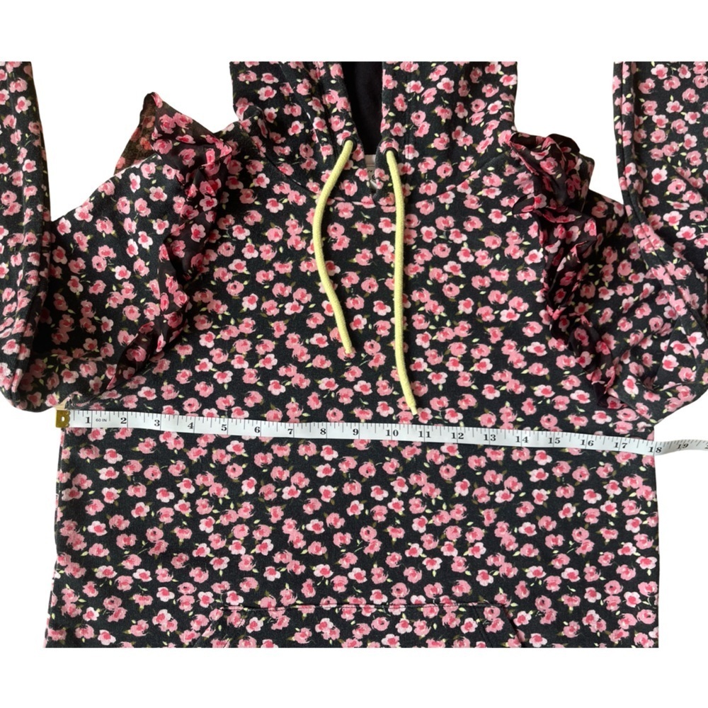Sandy Liang x Target Floral Print Ruffle Hooded Sweatshirt - Size XS - Picture 7 of 12